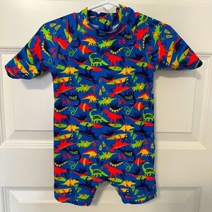 Joe Fresh Baby Colorful Dinosaur Swimsuit Sunsuit Size 12- 18 months